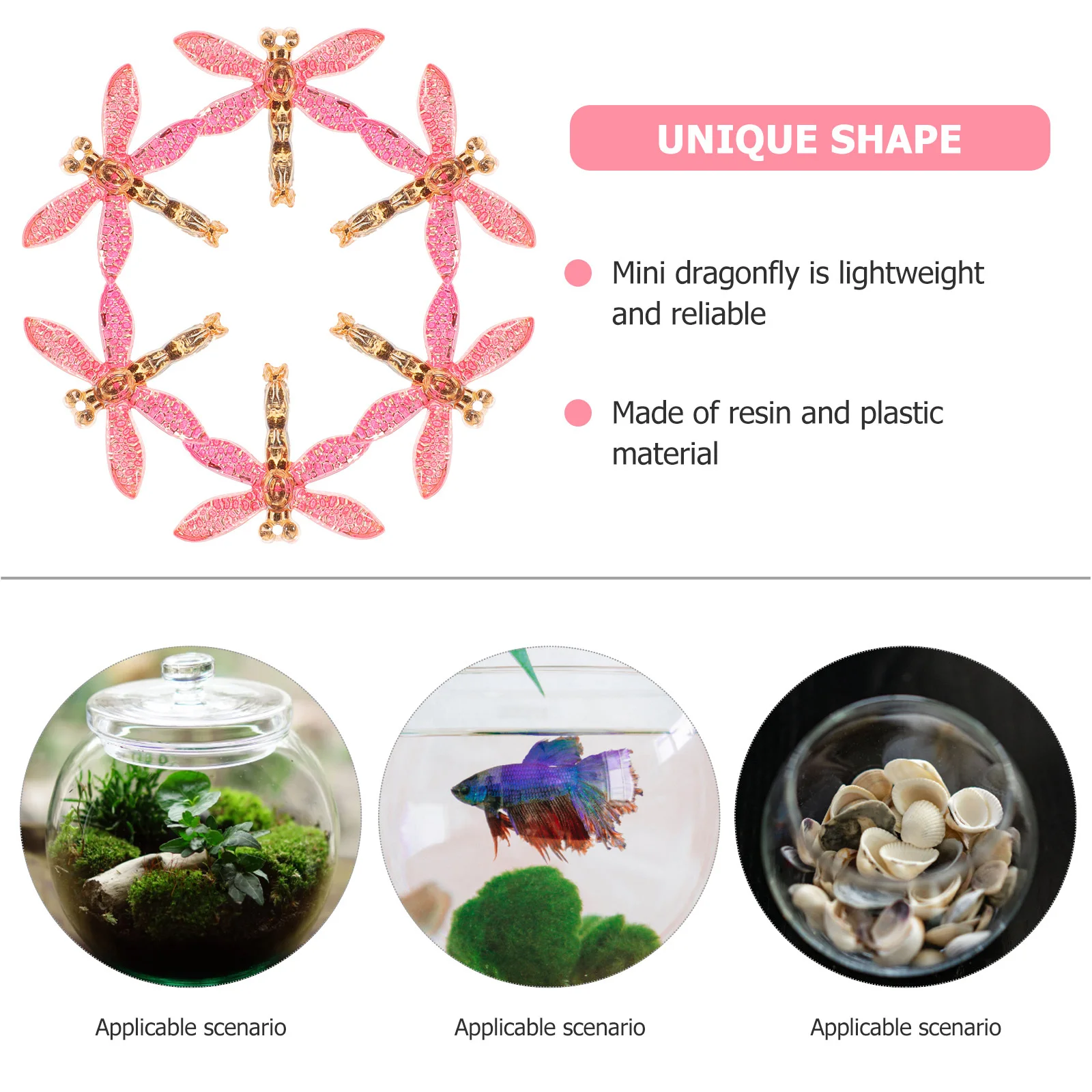 10Pcs Tiny Dragonfly Charms Resin Embellishments Mini Dragonfly Craft Supplies for Jewelry Making Garden Decorations