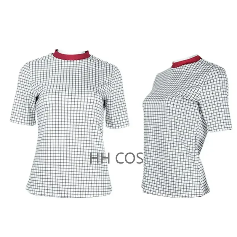 Max Mayfield Cosplay Costume Blue Sweater Plaid Shirt Eleven Lucas Hell Fire Club Uniform for Women