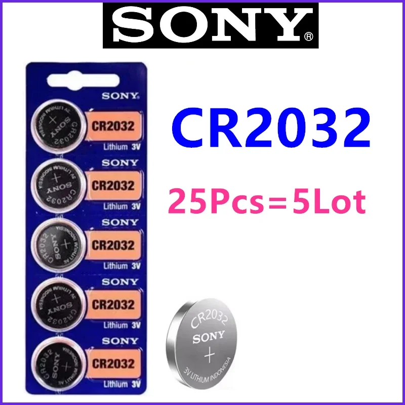 25Pcs Original SONY battery CR2032 CR2430 CR2450 Watch Toy Car Key Remote Control Button Coin Cells High quality Batteria