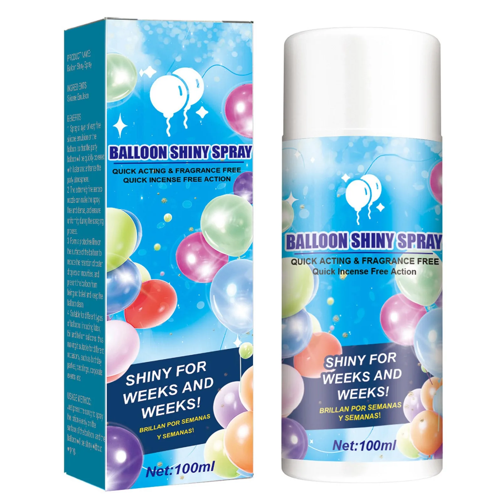 Spray w aerozolu wysoki Spray do balonów w sprayu na balony połysk-100ml używane do dekoracji balonów wakacyjnych