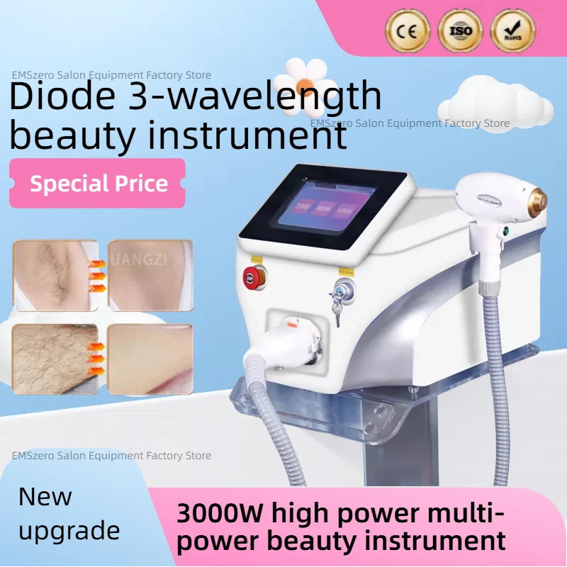 

Multifunction 3500W Freezing Point Private Parts Body Face 808nm Diode Laser Hair Removal Machine Permanent Painless Epilator