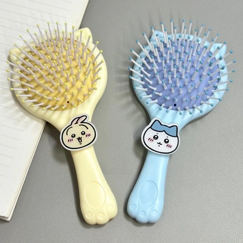 

MINISO Chiikawa Hachiware Usagi Kawaii Cartoon Mirror Comb Two in One Small Air Cushion Comb Portable Massage Comb Fashion New