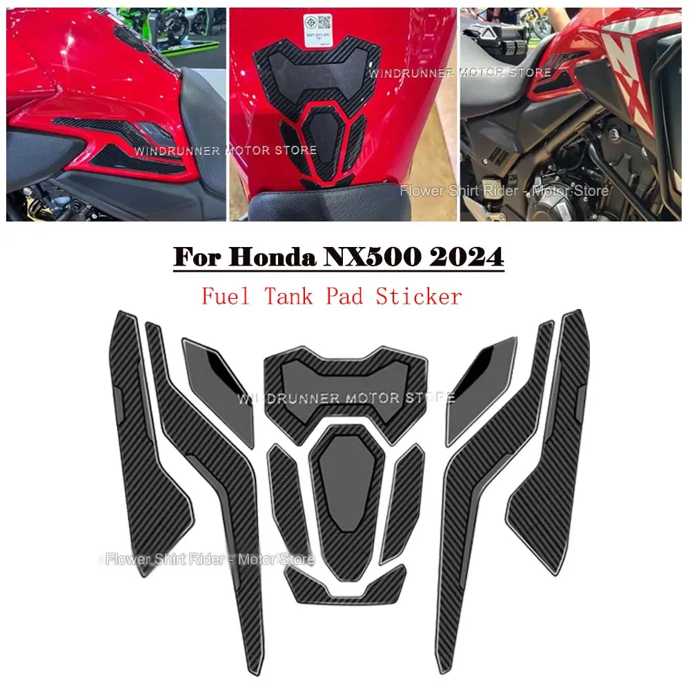 

Motorcycle Tank Pad 3D Epoxy Resin Sticker Non-Slip Fuel Tank Protection Sticker Anti Scratch Decal for Honda NX500 NX 500 2024