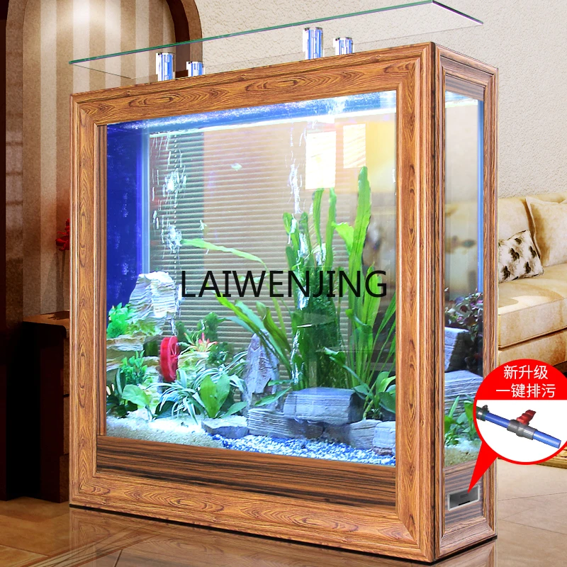 HLZ aquarium living room partition new light luxury household small European Chinese entrance