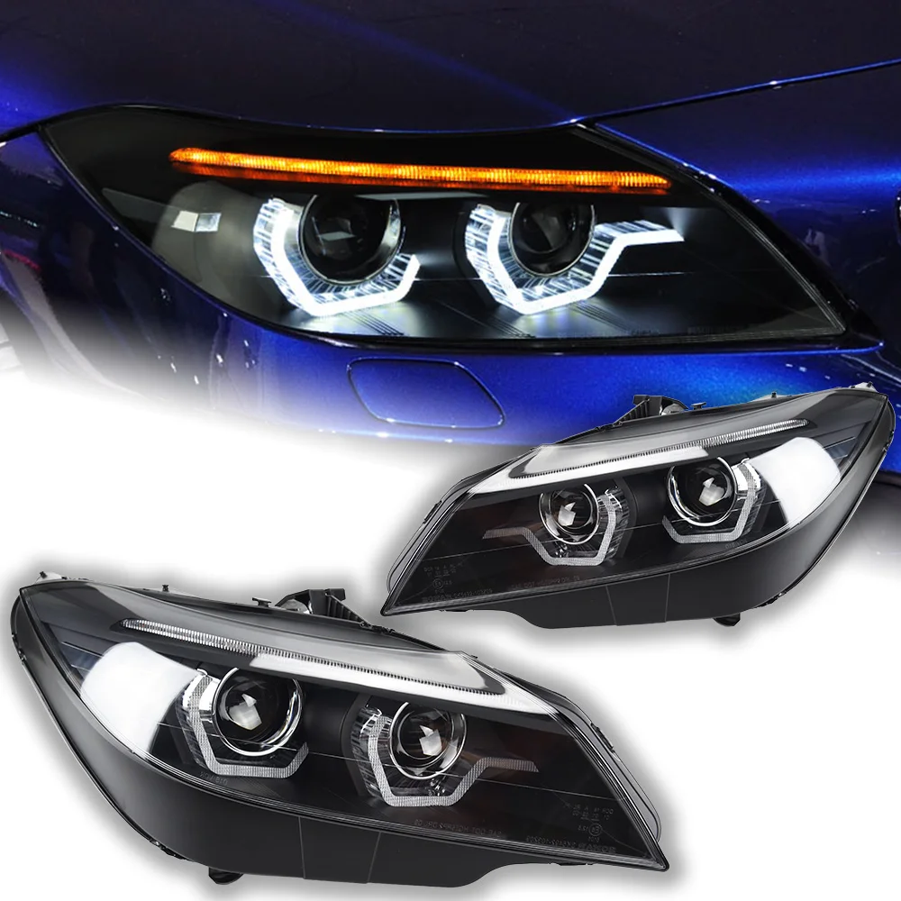 Car Lights For BMW Z4 Headlight Projector Lens 2009-2016 E89 Angel Eye Head Lamp LED Headlights Drl Automotive Accessories