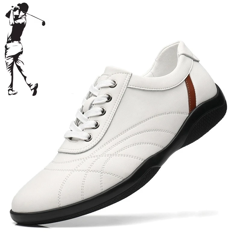

2025 Men's Lightweight Luxury Golf Sneakers Outdoor Fashion Nail Free Comfortable Casual Walking Shoes