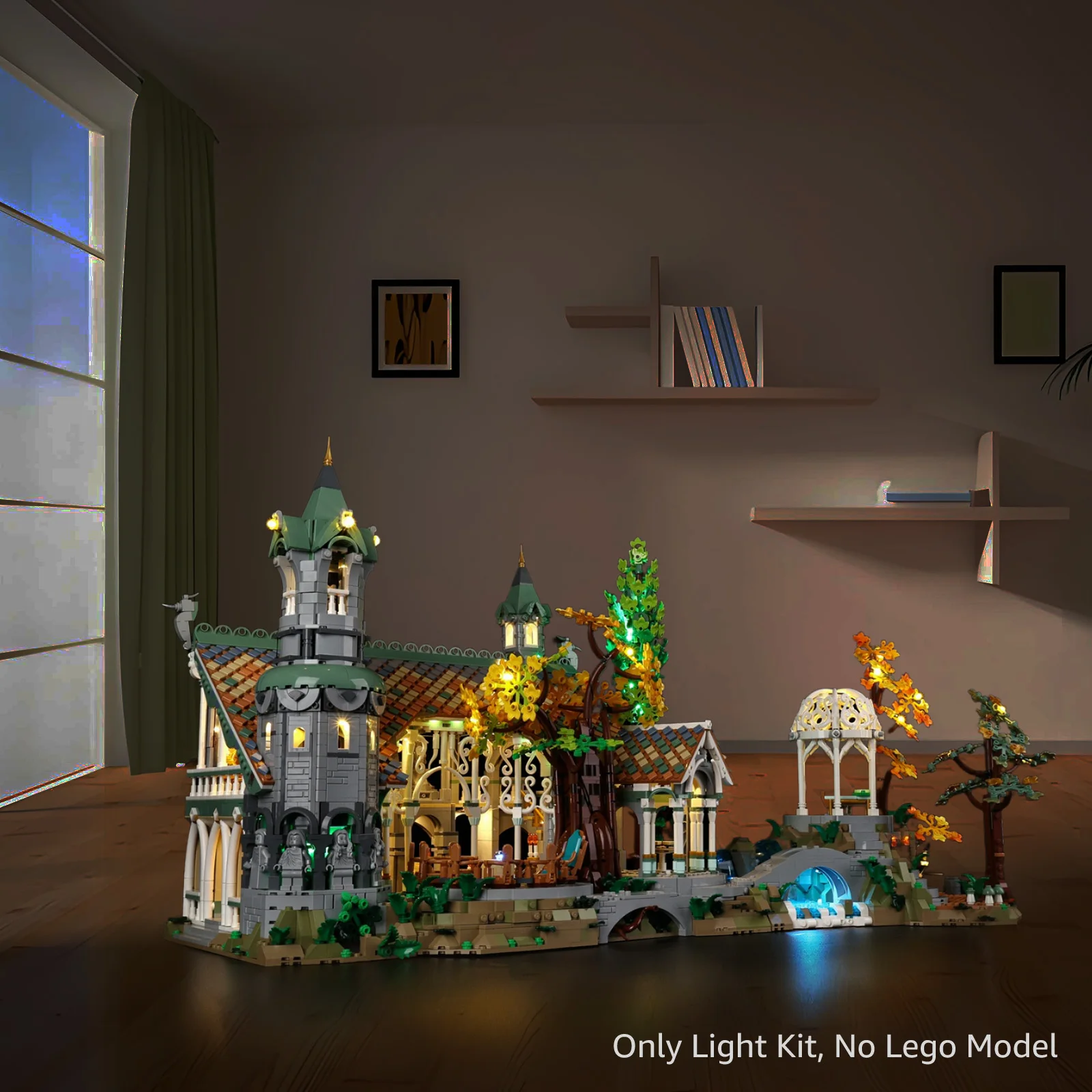 Kyglaring LED Light Kit suitable for Lego 10316 THE LORD OF THE RINGS: RIVENDELL Decorative Lamp Not Lego Building Blocks