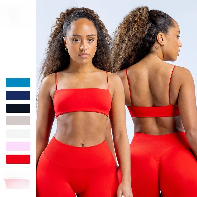 

Women Sports Bra Tops Fintness Camisole Tank Vest Skinfriendly Workout Breathble Crisscross Quick Dry Top Female B3086