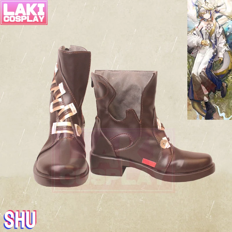 

Arknights Shu Cosplay Shoes Game Arknights Shu Cosplay Brown Ankle Boot Unisex Role Play Any Size Shoes CoCos