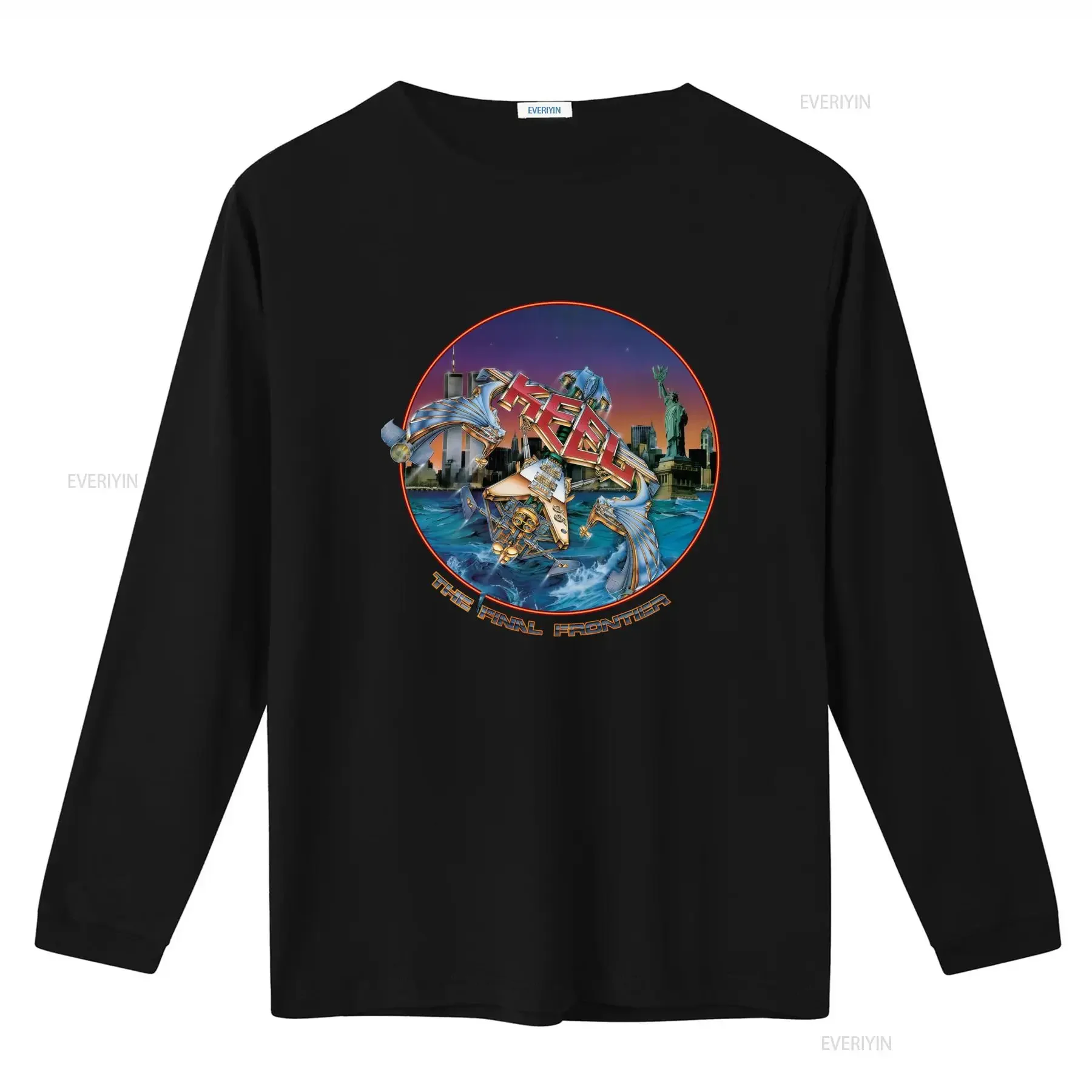 New Dtg T Shirt Keel The Final Frontier Rock Band Design for Fit Sizes S 7XL vintage Washed graphic Casual Versatile Soft