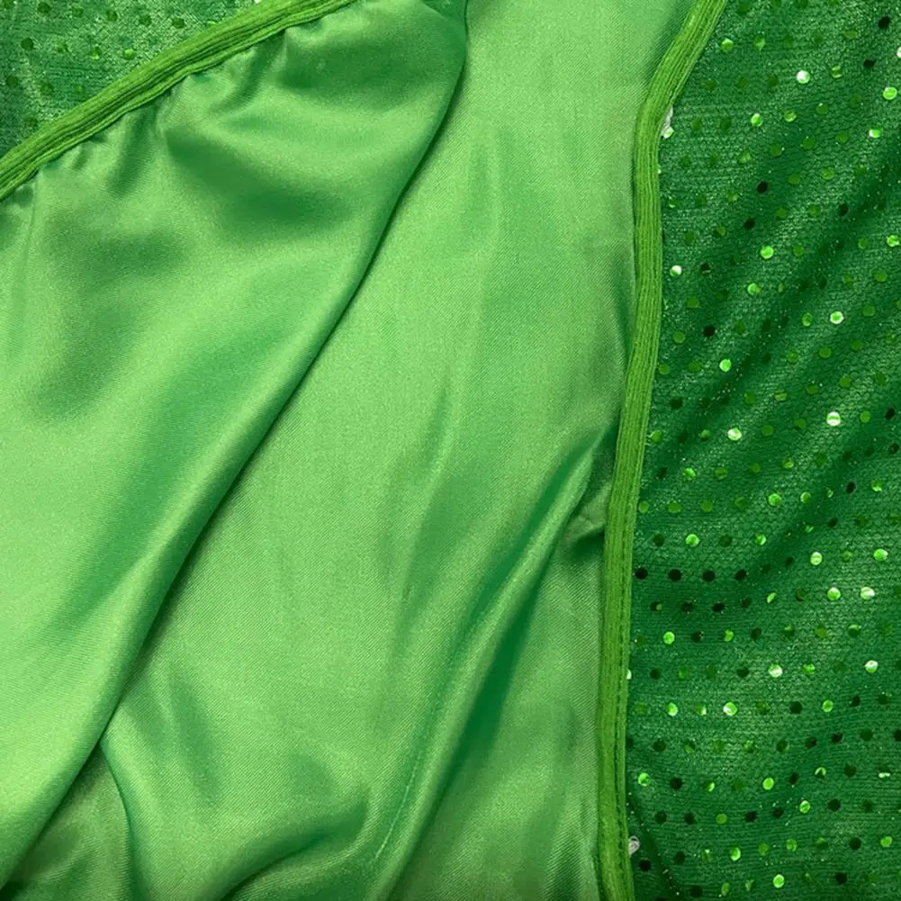 

Ирландский жилет ко Дню Святого Патрика, жилет с блестками, без рукавов, вечерние, праздничные, праздничные, праздничная одежда, одинаковые рубашки, футболки, жилет