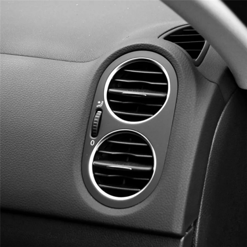 NEW-4Pcs salpicaro  coche rejilla  salida  aire A/C izquierda recha 5ND819703 para VW Tiguan 2010-2017 rejilla  salida  aire red