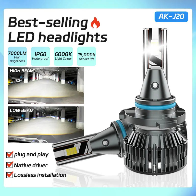 

Headlight Bulbs 9005 9006 9012 H1 H4 H7 H11 Auto Driving Running Lamps Bright Light Auto Accessories LED Car Fog Light