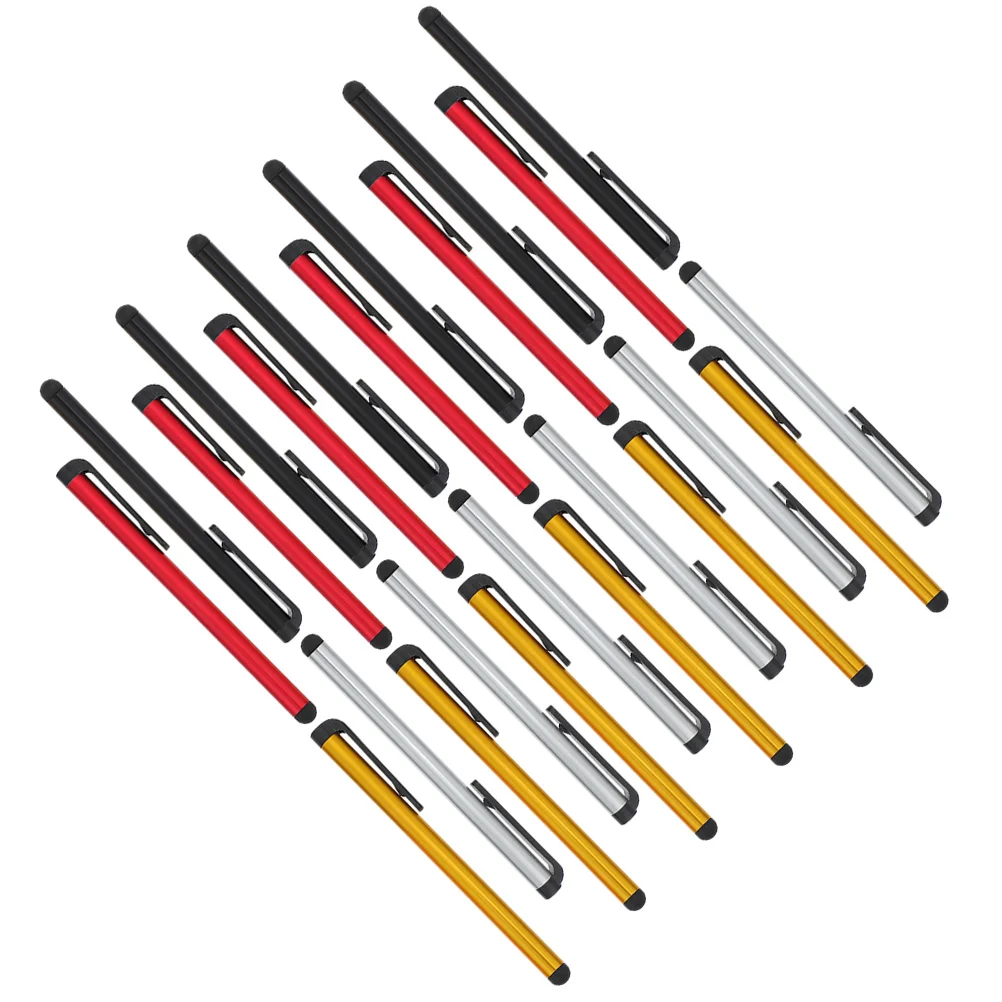 

24 Pcs Touch Screen Stylus Pen Capacitive Writing Set Rubber Soft Tip Aluminum Durable Handwriting Kit Tablet Accessories
