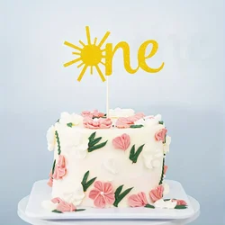 1PC Unique Sunshine Cake Top - Laser Cut Carved First Birthday Decoration, Vibrant Sunshine Design - Paper Material