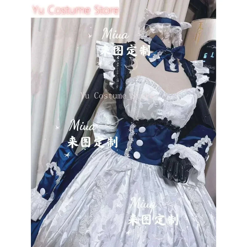 فستان خادمة إنجليزي من Yu Azur Lane Belfast أزياء تنكرية لحفلات الرسوم المتحركة أزياء الهالوين للعب الأدوار ملابس Clothinga;3,v'5.