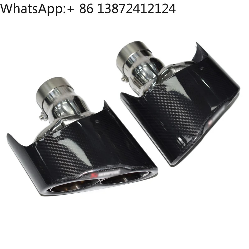 

DEX Car Exhaust Tip for Audi A3 A4 A5 A6 A7 Upgrade to RS3 RS4 RS5 RS6 RS7 AK High Quality Carbon Fiber Exhaust Pipe Tail Pipe