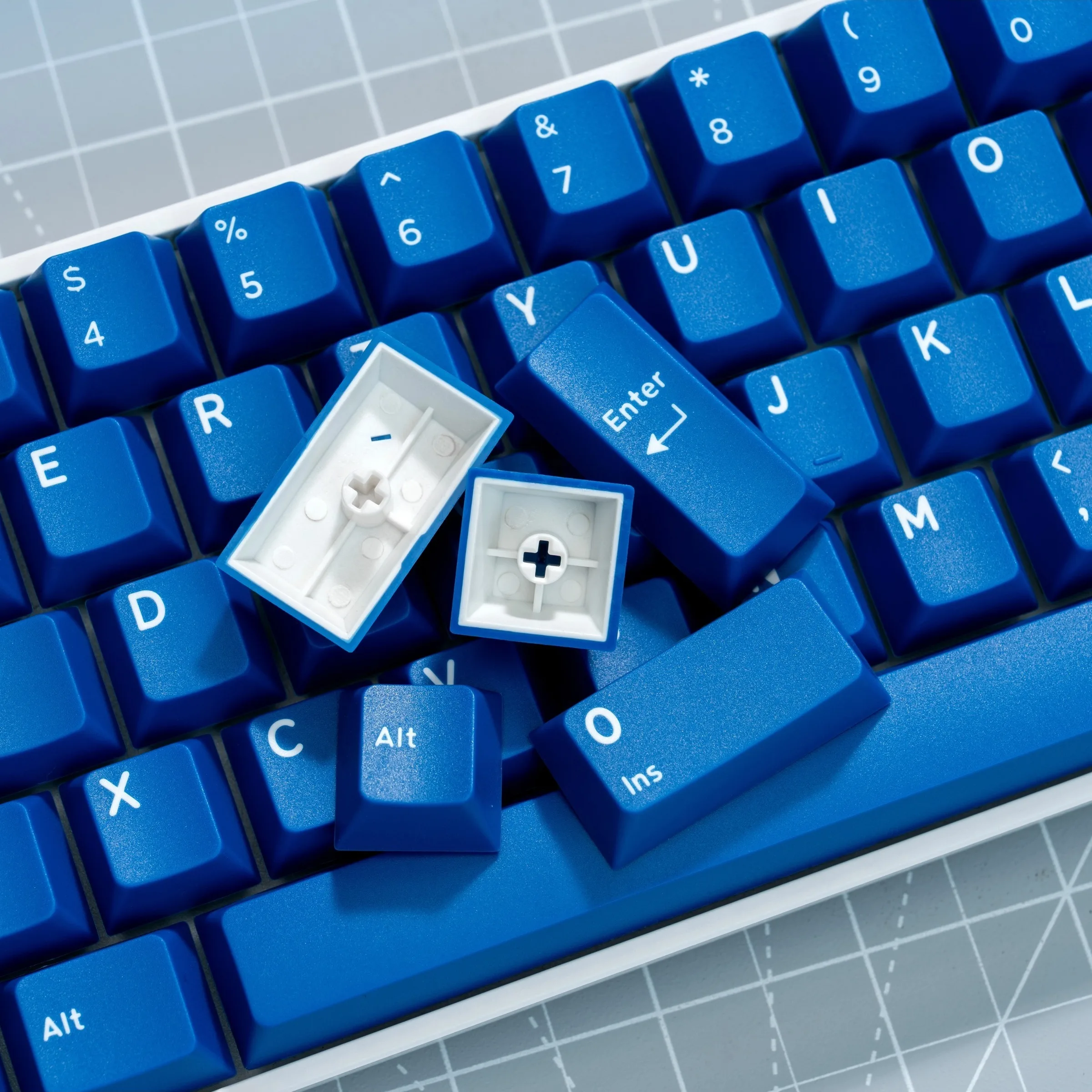 121 Keys Classic Blue Keyboard Keycaps Double Shot ABS Keycaps Cherry Profile for Gateron MX Switches Mechanical Gamer Keyboard