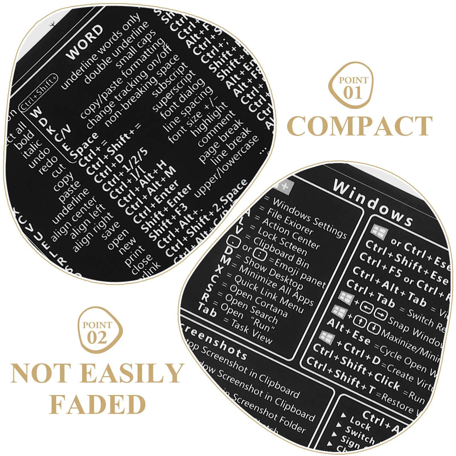 

4 Laptop Stickers Self-Adhesive Decals Replacement Sheets Reference Tips For Computer Durable Paper Material Easy Apply Laptop