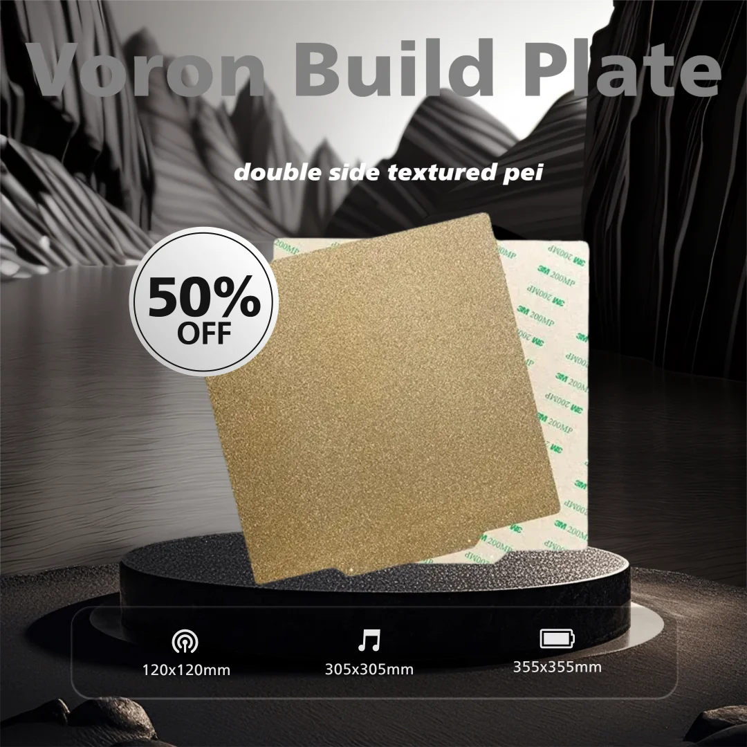 

Магнитная пластина PEI 355x355 мм Voron 2,4, двухсторонняя текстурированная пружинная сталь PEI для Voron Hot Bed Shee