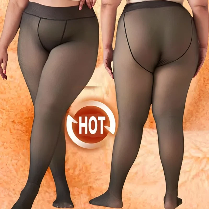 

3pairs Women's Plus Size Pantyhose Warm Winter Translucent Thick Thermal Tights Stockings High Waist Elastic Leggings Pantyhose