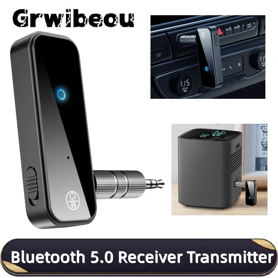 

Bluetooth 5.0 Transmitter Receiver 2 in 1 C28 Wireless Adapter 3.5mm AUX for Car Music Audio Receiver Aux Headphone Handsfree