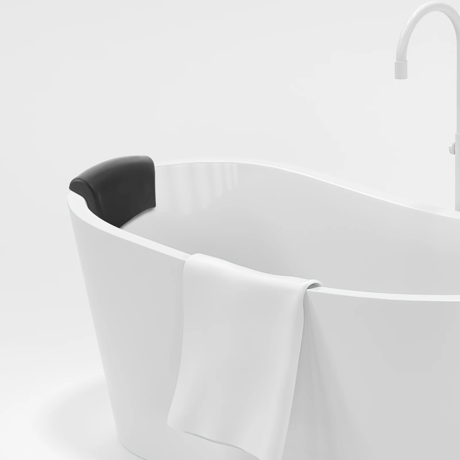 

Foldable Bath Pillow for Bathtub Suction Cups Non Slip Head Neck Support Cushion Pu Material Easy Install Travel Bath Tub