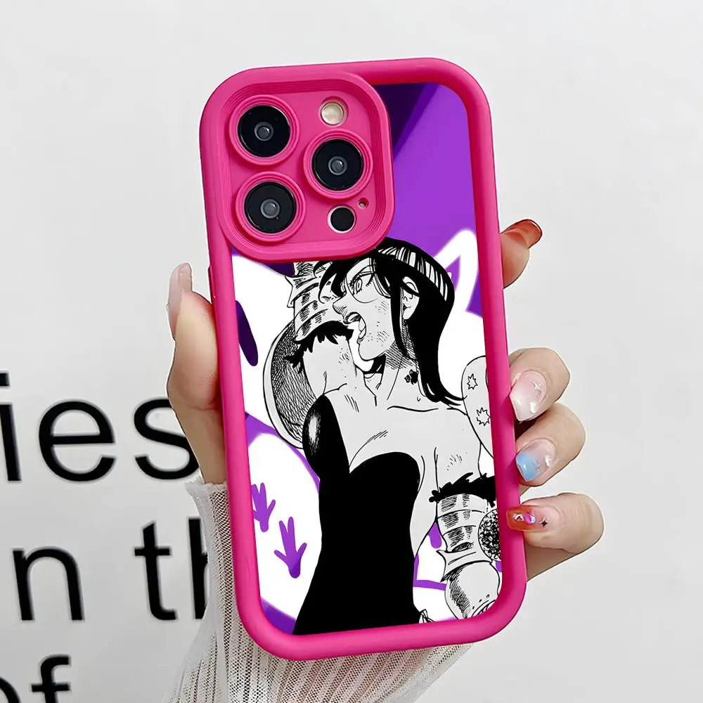 Seven Deadly Sins Merlin Phone Case for iPhone 18 17 16 15 14 13 12 11 Air Pro Max Plus Red Soft TPU Shockproof Cover - view 5