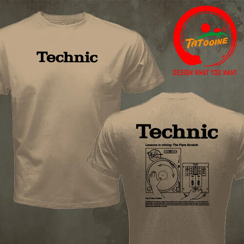 Technics DJ Turntable Music House Techno Electronic Hip Hop T Shirts Men Graphic Streetwear Short Sleeved Birthday Gifts T-shirt