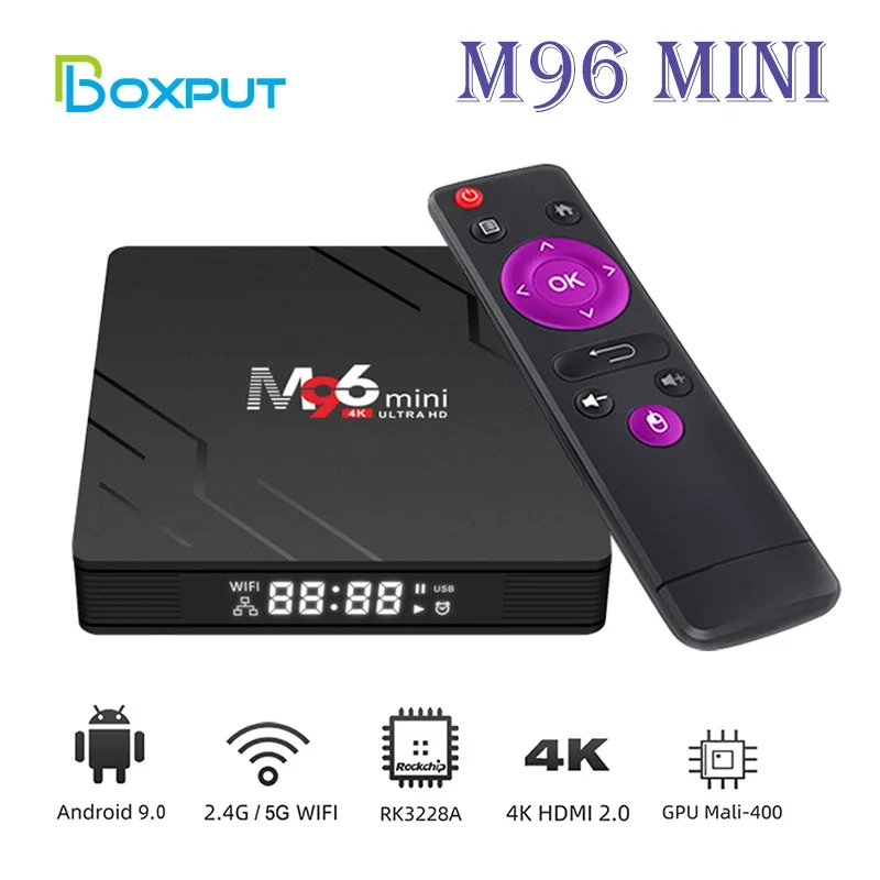 M96 Mini Smart TV Box 2GB 16GB Android 9.0 tv box RockChip RK3228A 2.4G 5G Wifi 4K TVbox Media Player Set Top box