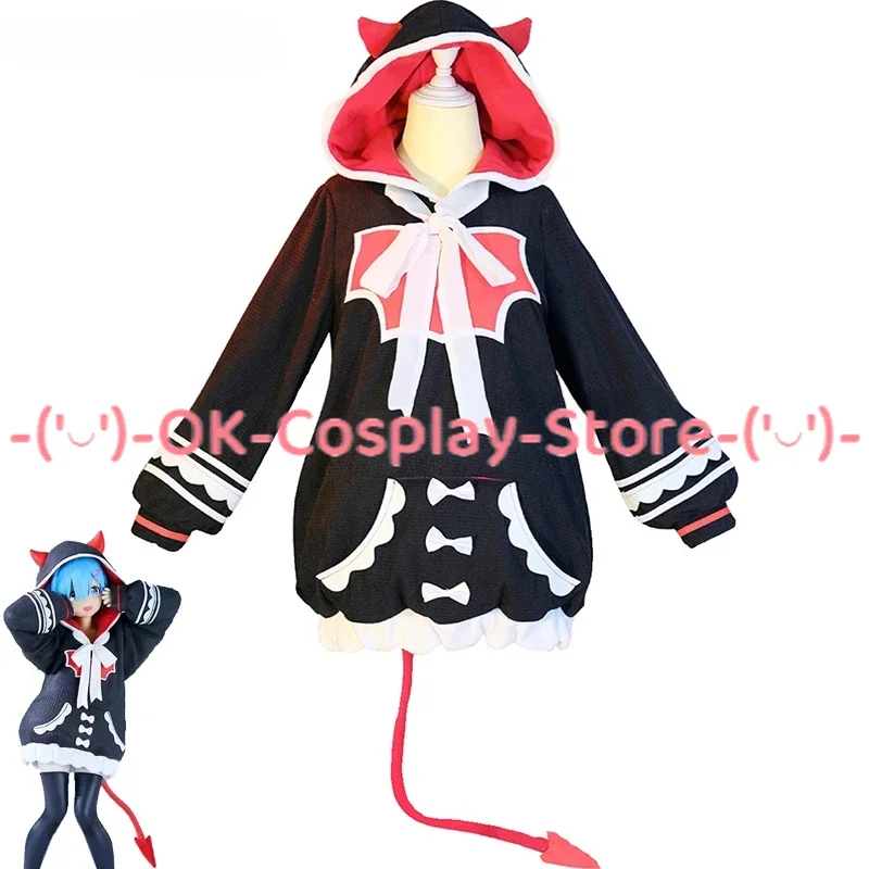 

Rem Cosplay Costume Anime Re:Life in a different world Cosplay Suit Women Cute Demon Suit Halloween Carnival Uniform Custom Made