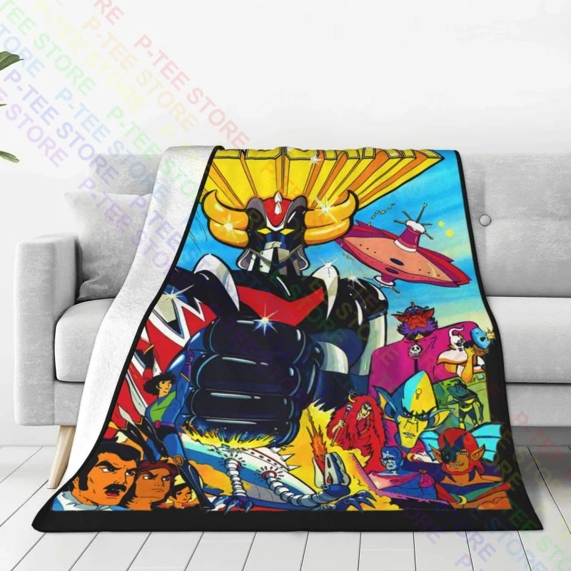 Manga Goldorak V2 Ufo Robo Grendizer 1975 Blanket Soft Bedding Anti-Pilling Bedding Throws Mechanical Wash