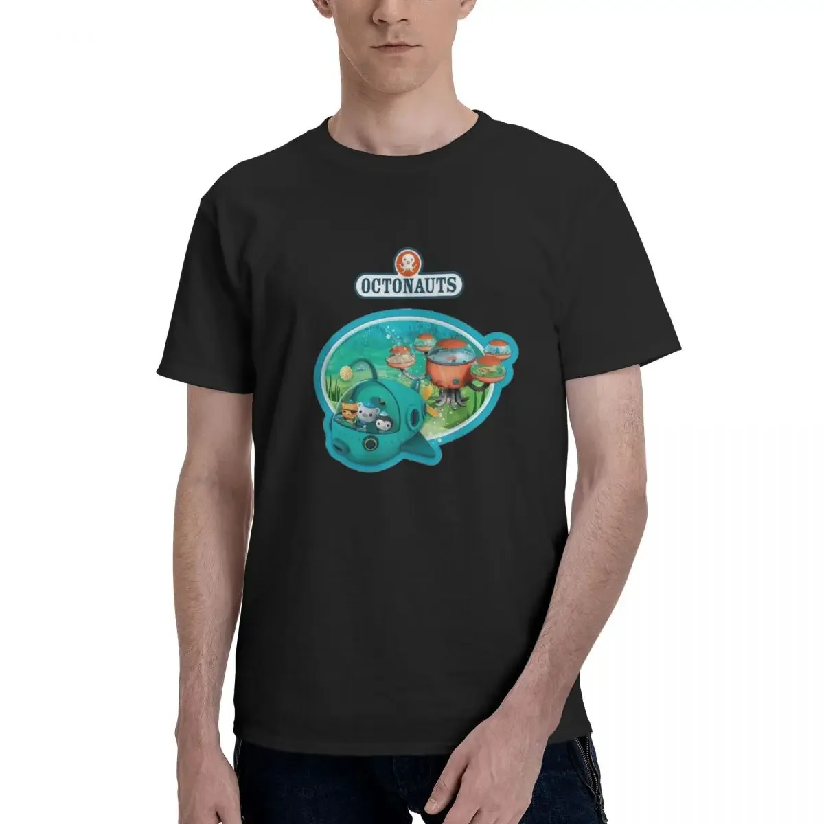 Kid Kwazii The Octonauts Men T-Shirt Classic Plus Size T Shirts Men's Round Neck Cotton Tees Short Summer Male