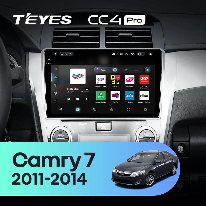 TEYES CC4 PRO para Toyota Camry 7 XV 50 55 2011 - 2014 CarPlay Auto 2DIN Autoradio Radio Multimedia Estéreo