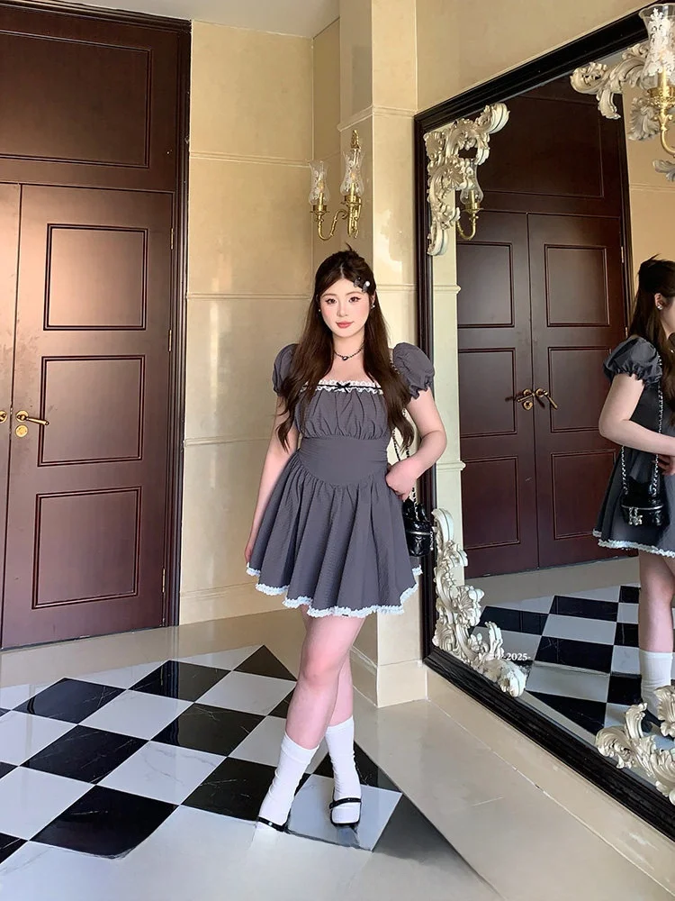 

Женская пышная юбка SOUL A-Line Design больших размеров для полных женщин, с квадратным вырезом, высокой талией, в стиле Bubble Sve