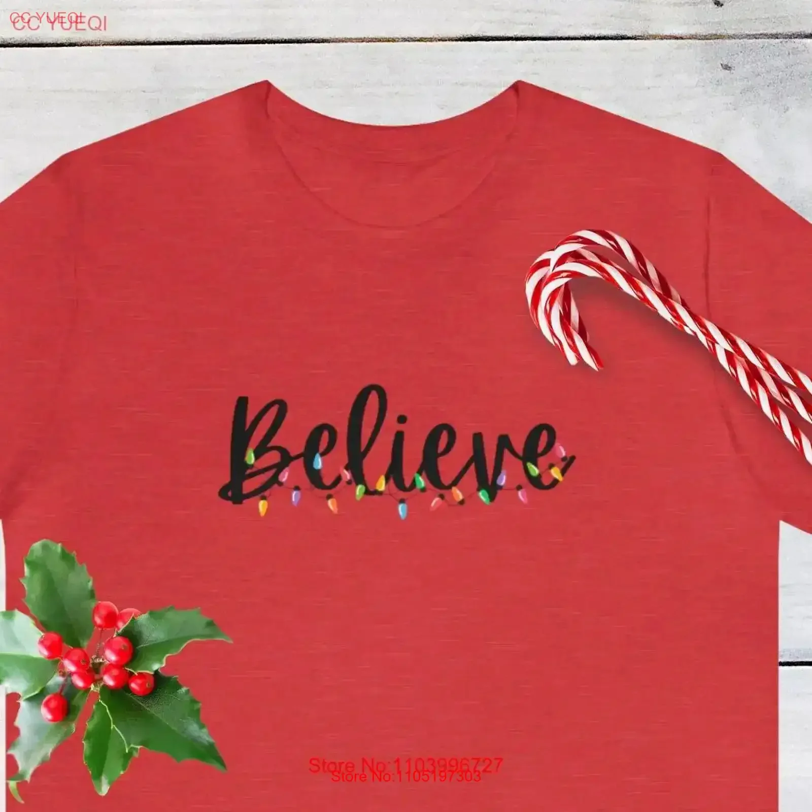 

Футболка Believe Christmas Holiday Family Lights с круглым вырезом, винтажная стильная, удобная, дышащая, универсальная