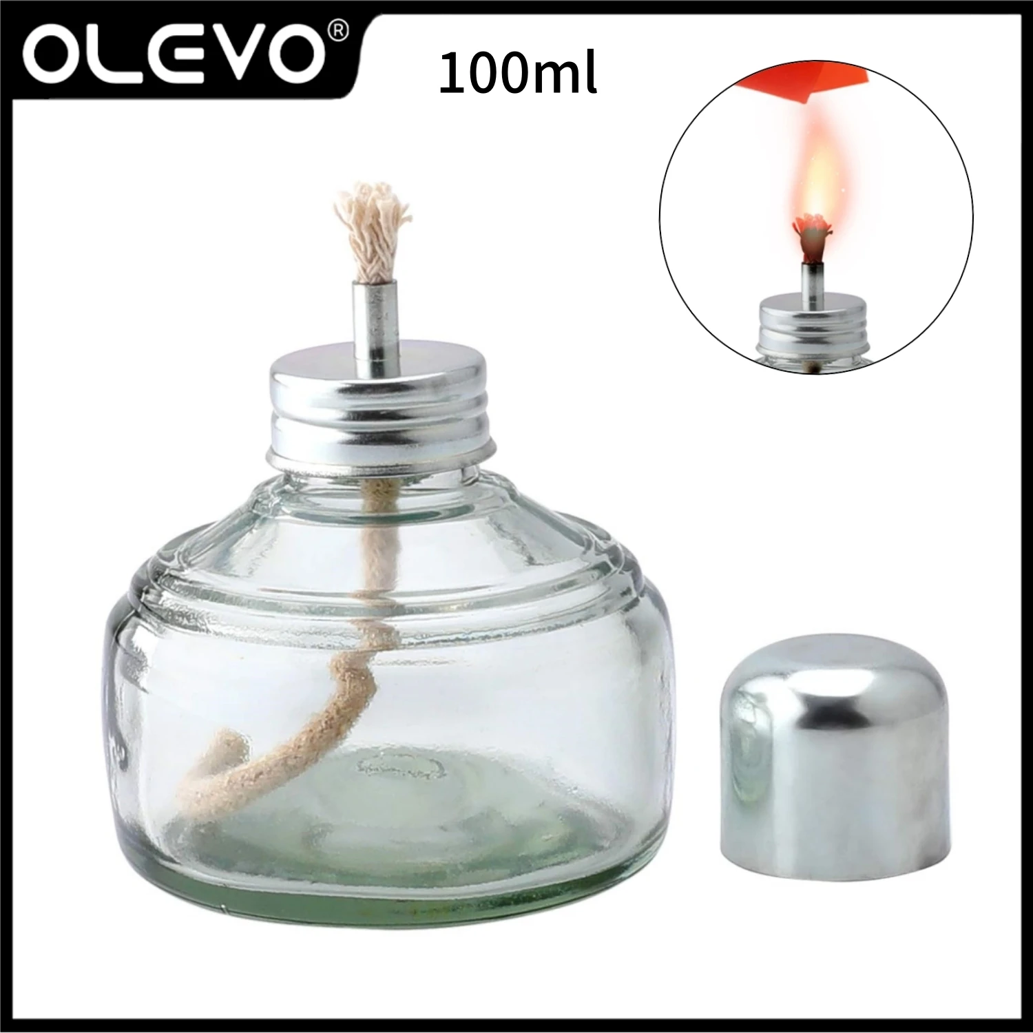 Dental Alcohol Burner Lamp Thickening Glass Bottle Alcohol Heating Glassware Laboratory Experiments Technician Survival Camping