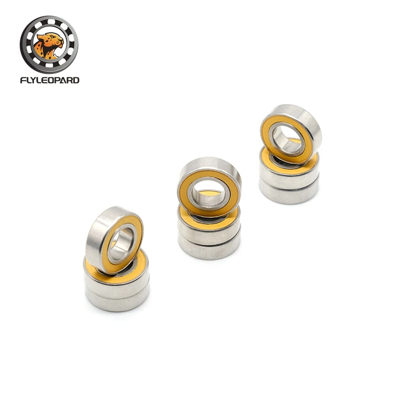 Imagem -02 - Rolamentos de Esferas Cerâmicos Híbridos em Miniatura Aço Inoxidável S6882rs cb Abec7 Abec-7 8x16x5 mm 10 Peças