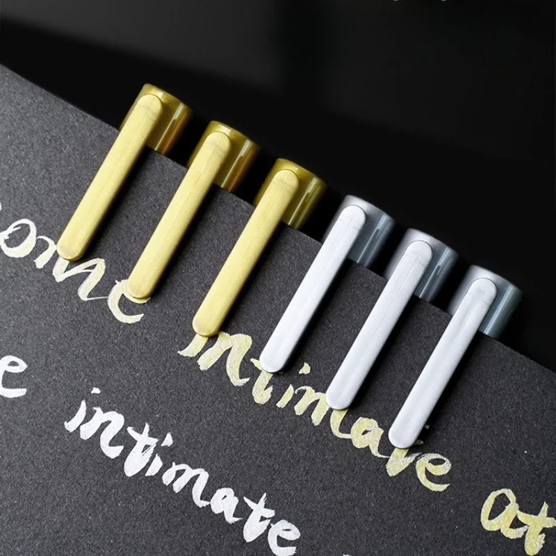 

10 Pack Golden & Silvery Permanent Markers - Bold Oil-Based Ink, for DIY Crafts, Resin Art, Office Supplies, Greeting Cards