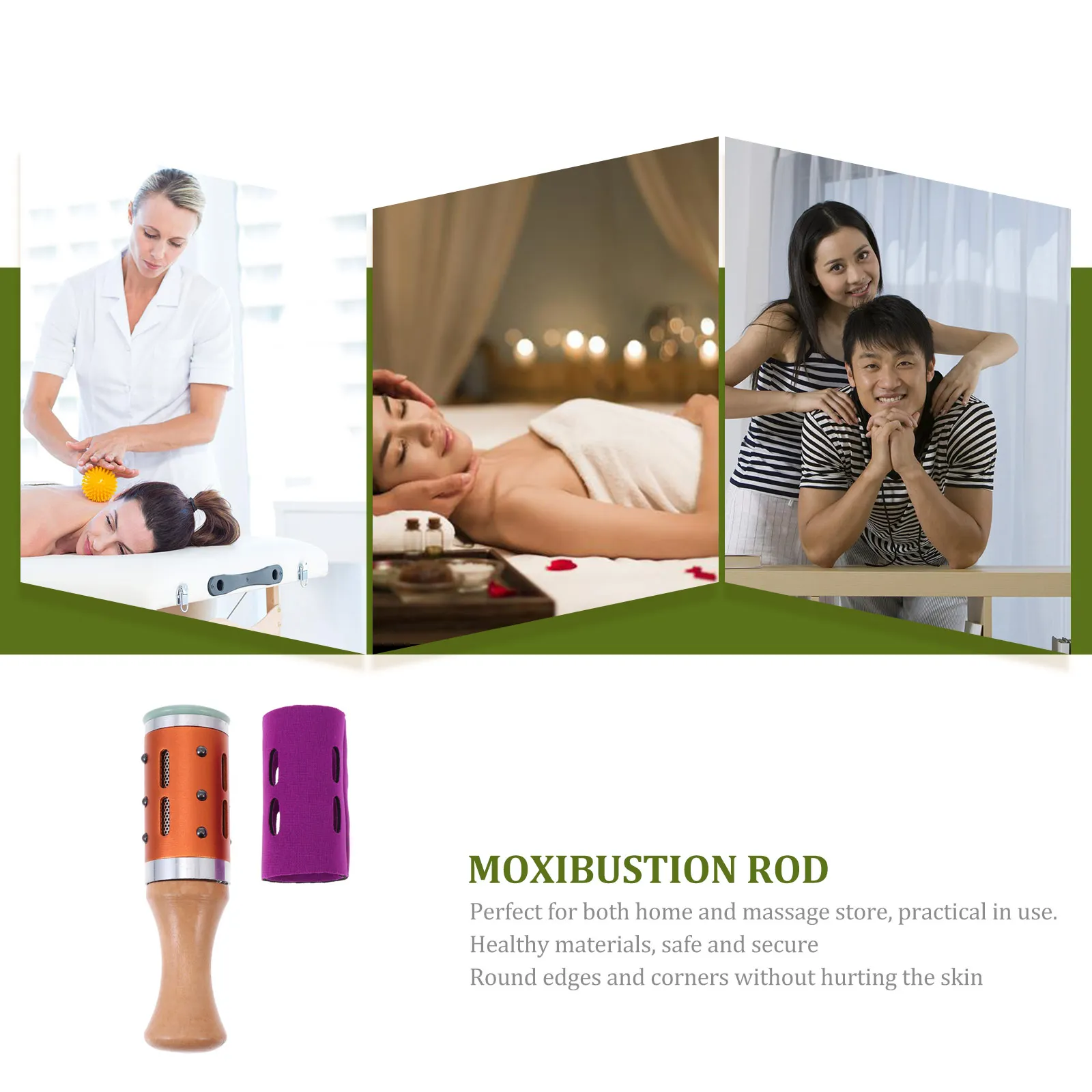 

Moxibustion Stick Therapy Massage Rod Body Moxibustion Rod Massager Portable Acupressure Tool Durability