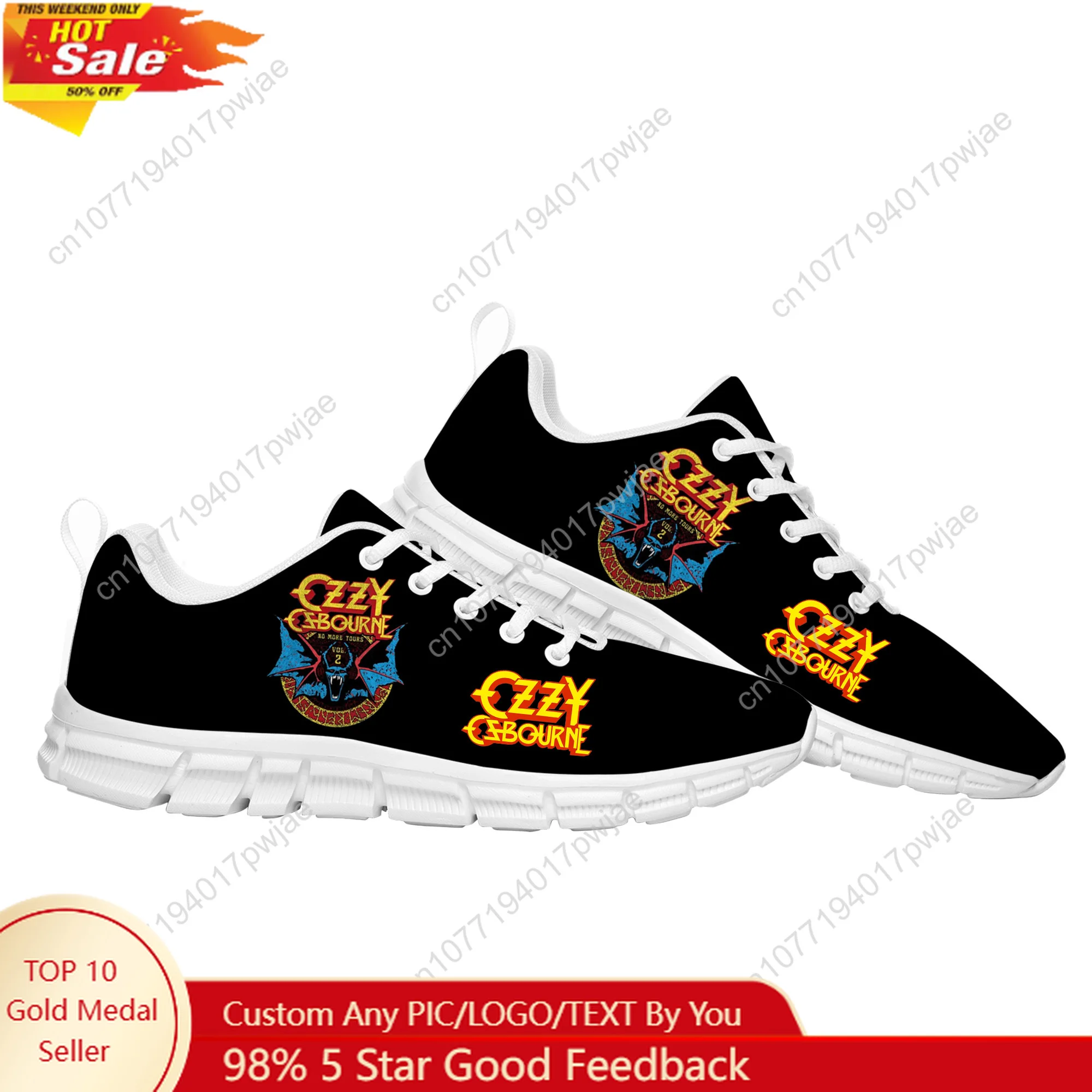 

Ozzy Osbourne Rock Band High Top Flats Sneakers Mens Womens Hiking Sneakers Travel Mountaineering Shoes Running Casual Shoes