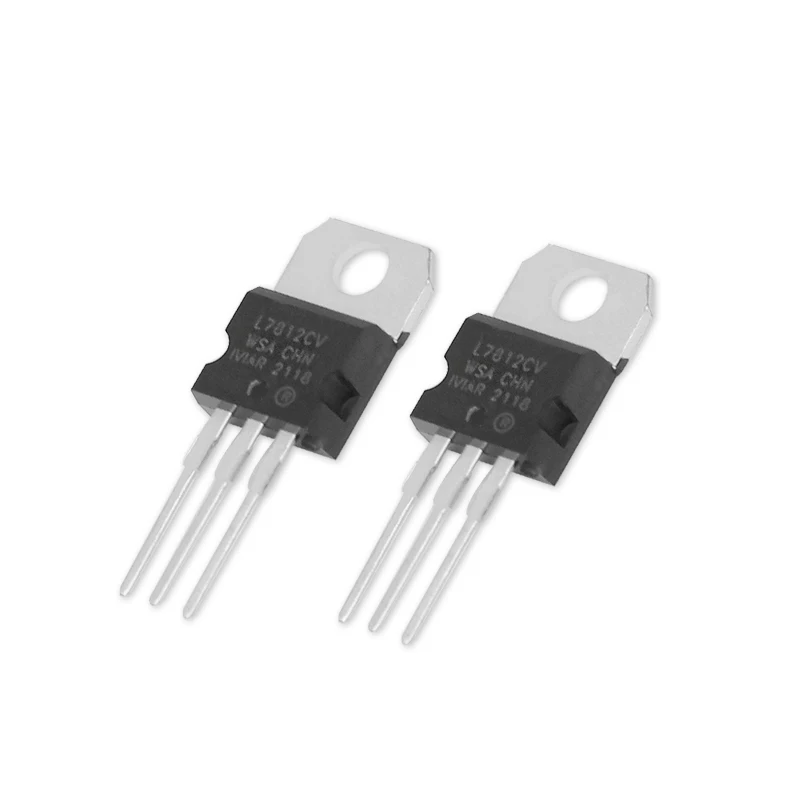 Lot de régulateurs de tension linéaire, L7812CV, IC 1.5A 12V TO-220, ensemble de puces 7812 TO220, coordinateur électronique, 10 pièces