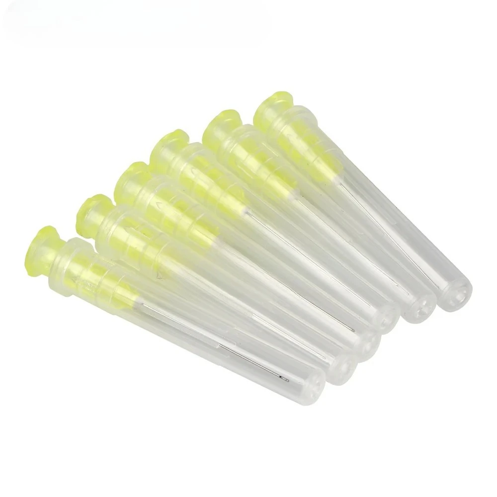 NIGF 100 قطعة طرف إبرة الأسنان إندو قناة الري غسل إبرة تلميح نهاية مغلقة الجانب ثقب إندو حقنة الجذر