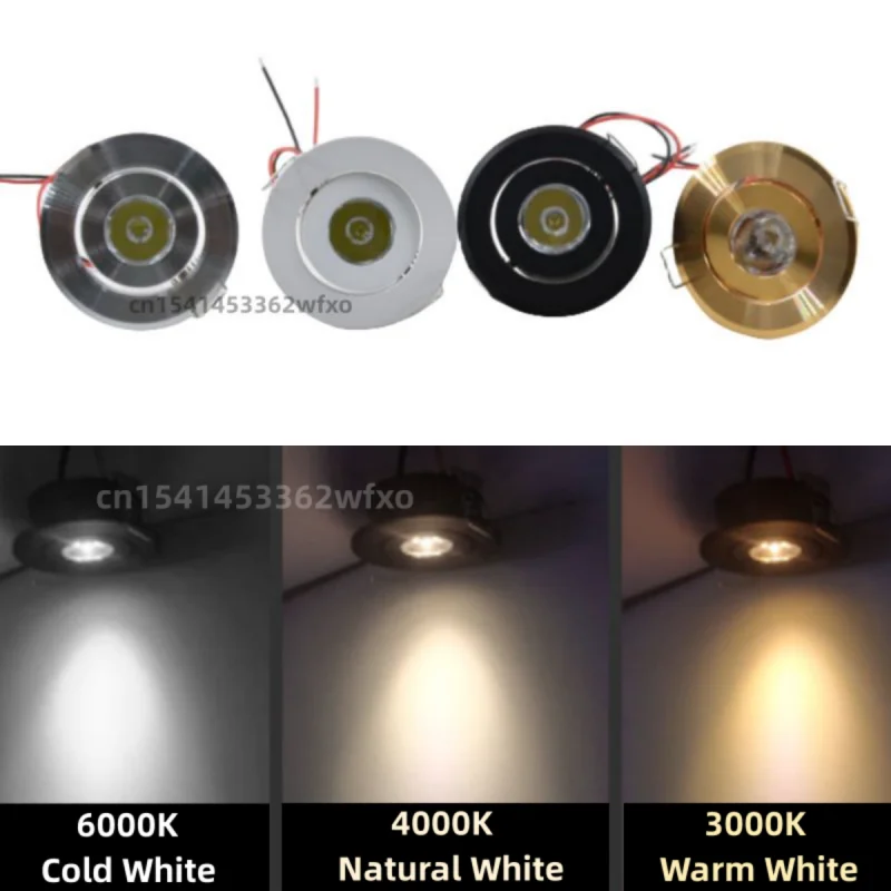 Dimmable LED Downlight Anti-Glare Spotlight 3W AC 110V-220V Embedded Ceiling Light New Mini Home Decorative Light