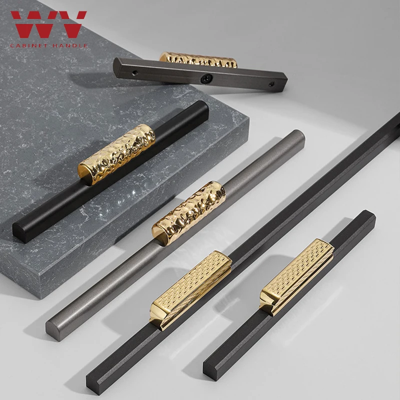 WV American Cabinet Handle Black Gold Zinc Alloy Semicircle Kitchen Cupboard Drawer Pulls Door Furniture Handles Furniture Knob