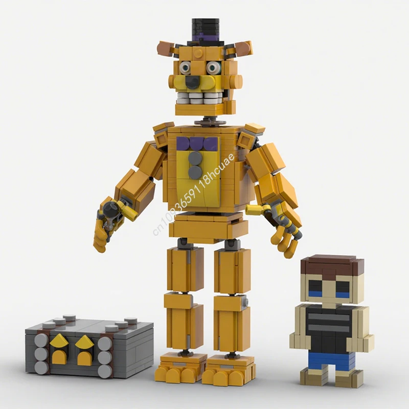 

520pcs MOC Fredbear FNFers 4 Building Blocks STEAM Learning Hands-on ability up Logical thinking up Space Christmas toy Gift