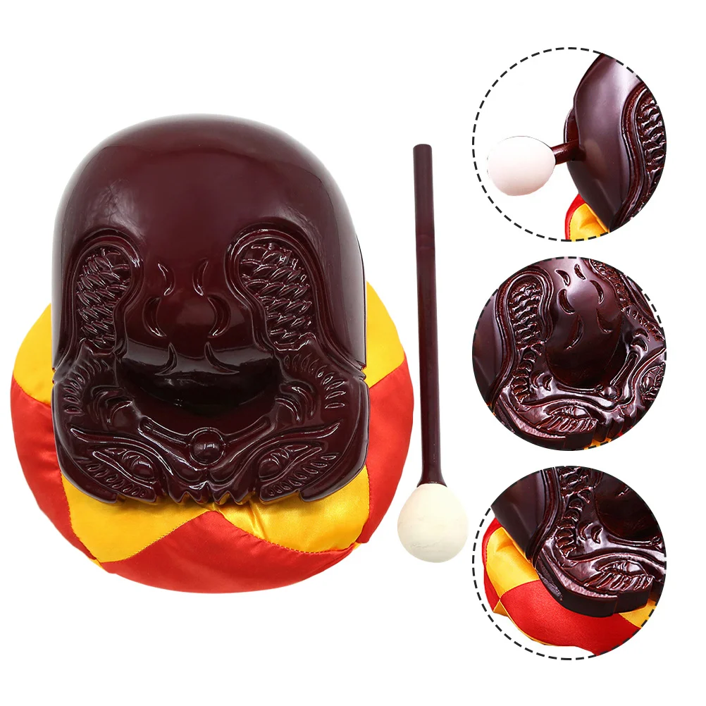 

1 Set Of Percussion Wooden Knocker Stick Durable Woodblock For Temple Meditation Musical Instrument Religious