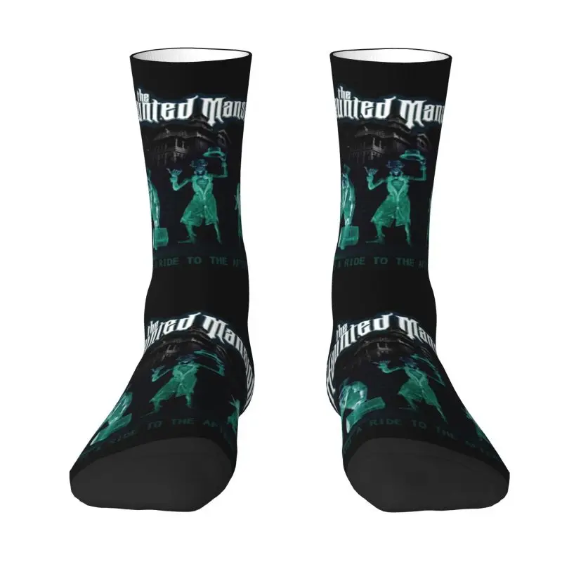 

The Haunted Mansion Mens Crew Socks Unisex Novelty 3D Printed Grim Grinning Ghost Dress Socks