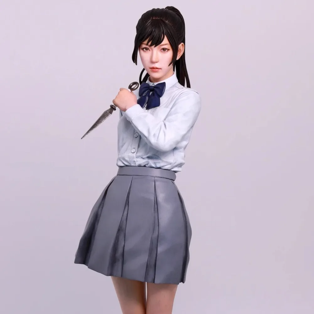 1/8 Scale Resin Figure Model Kit Miniature Toy Japanese Beauty JK Knife Uniform Version Unassembled and Unpainted Free Shipping