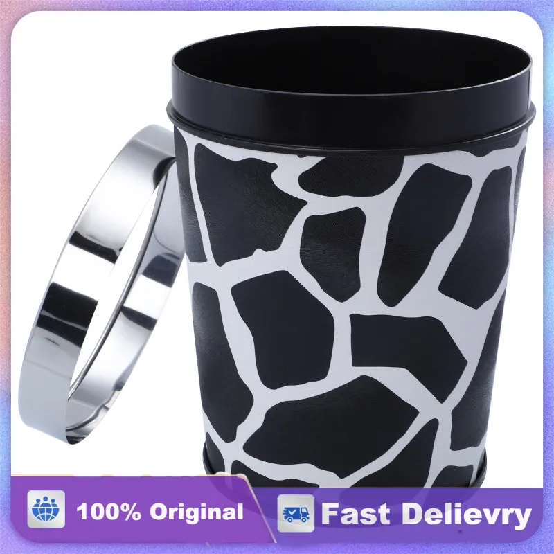 

Waste Container PP Material Retro Garbage Storage Bedroom Bathroom Living Room Classic Trash Can Stainless Steel